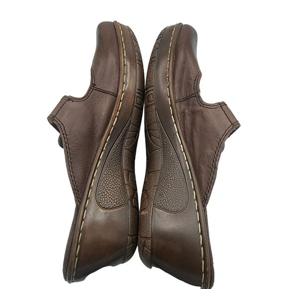 Baretraps Womens Size 8 M Genuine Leather Slip on Mary Janes Clogs Brown Mule - Picture 4 of 8